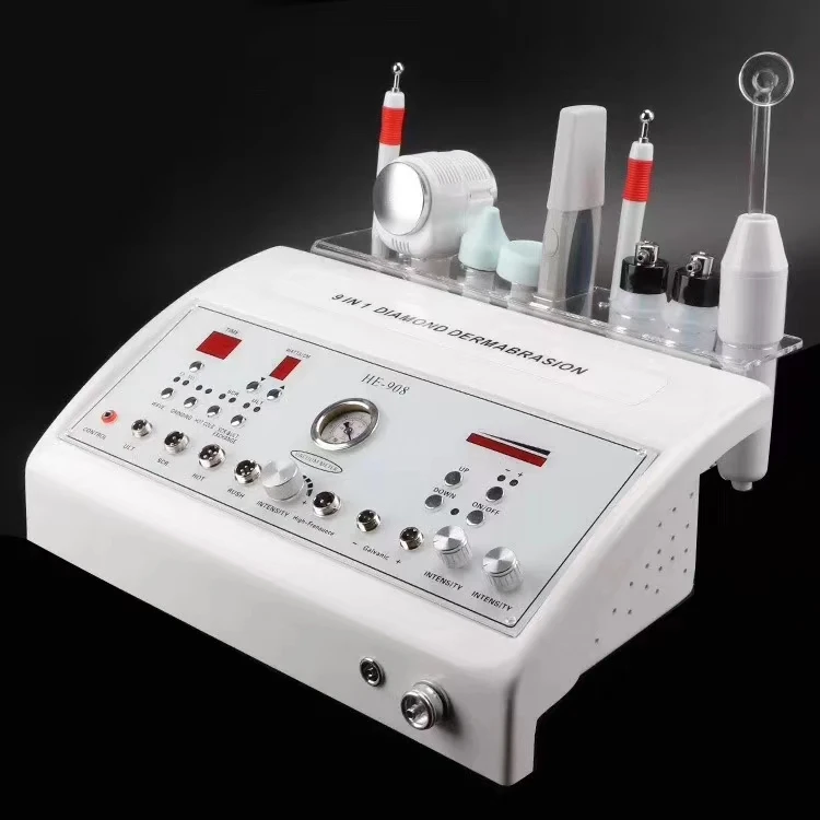 9 In1 Ultrasound Skin Scrubber Microdermabrasion Machine for Black Head Remover