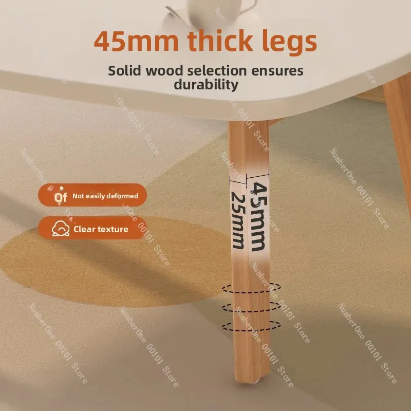 Japanese Style Folding Coffee Table for Small Apartment Living Room Thickened Wood Legs No Assembly Low Tea Table Ins Wind Sofa view 3
