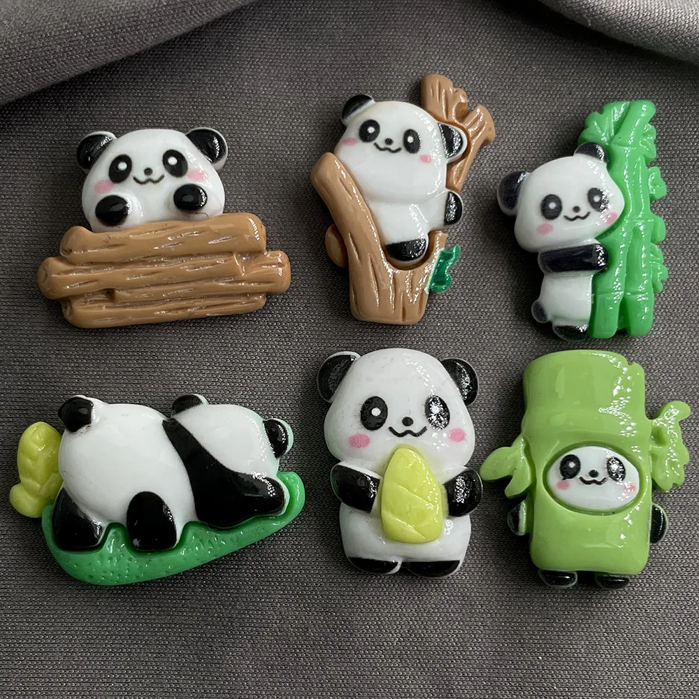 

Beautiful Panda Resin Cartoon PVC Charm Shoes Accessories Garden Shoes Wooden Clogs Sandals DIY Decoration Birthday Party Gifts