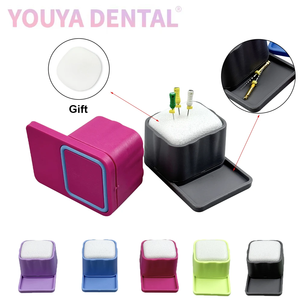 

Dental Root Canal File Cleaning Stand with Base Plate Sponge Root Canal File Drill Block Cleaning Stand Foam Cleaning Stand Box
