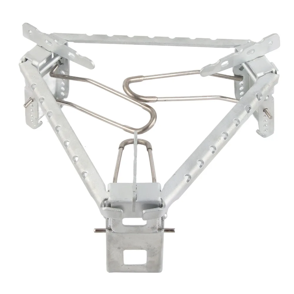 Soporte plegable de acero inoxidable para estufa de gas, plateado - imagen 2