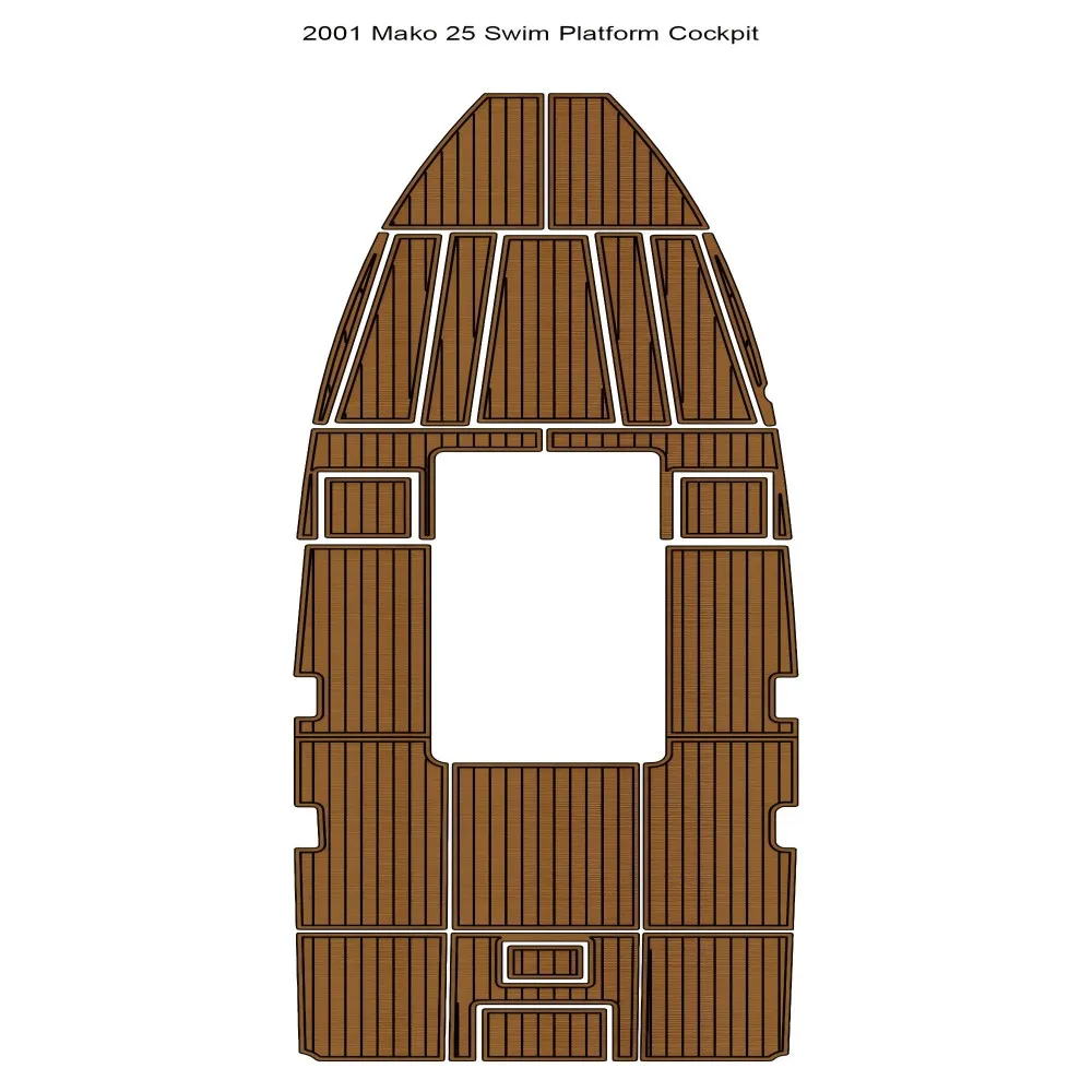 

2001 Mako 25 Swim Platform Cockpit Pad Boat EVA Foam Faux Teak Deck Floor Mat SeaDek Gatorstep Style Self Adhesive asnmf9md