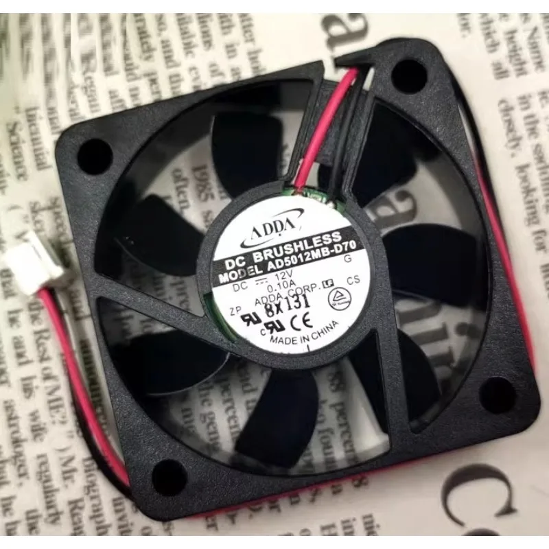 

NEW Cooling Fan for ADDA AD5012MB-D70 12V 0.10A 5CM 5015 Dual Ball Cooler Fan 50*50*15mm