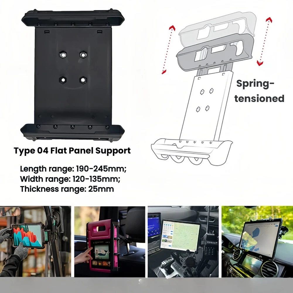 

Terminal Tablet Back Clip Motorcycle Outdoor Riding GPS Bracket Suitable CrossCall Core T4 For 7-Inch to 8-Inch Tablets HGC