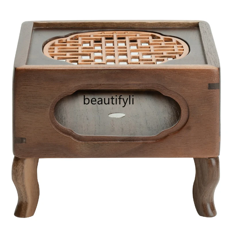 

Walnut, warm tea table household candle heating, roasting stove warmer, small tea warmer