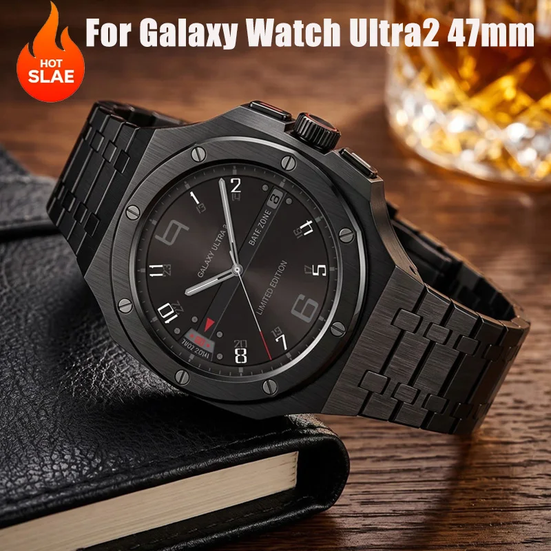 luxury-modification-kit-for-samsung-galaxy-watch-ultra-2-stainless-steel-bracelet-for-ultra-2026-man-woman-business-strap-case