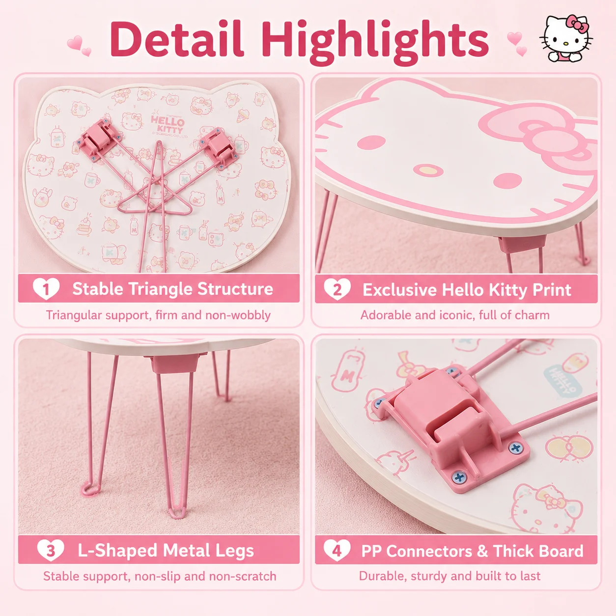 Sanrio Pink Hello Kitty Foldab - огляд і ціна Adjustable Laptop Table