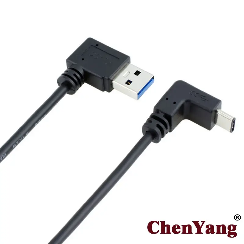 Кабель для передачи данных CY CYSM со штекером Usb 3,1 вверх под углом до 90 градусов справа для ноутбука, планшета, телефона