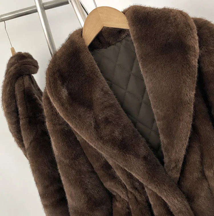 Mumaroho 2026 Winter Women Luxury Faux Fur Jacket Plush Coat Thick Warm Heavyweight Soft Fuzzy Outerwear Overcoat Thermal Lining