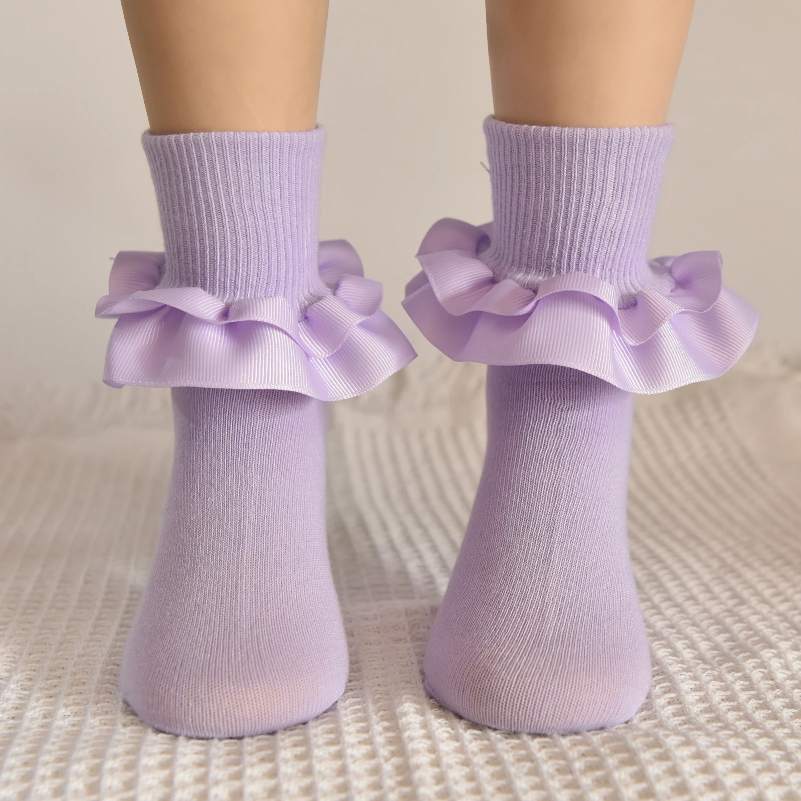 Girls Short Socks Lace Princess Short Socks Ruffled Princess Dress Lace Short Socks for Baby/Toddler/Girly Girls