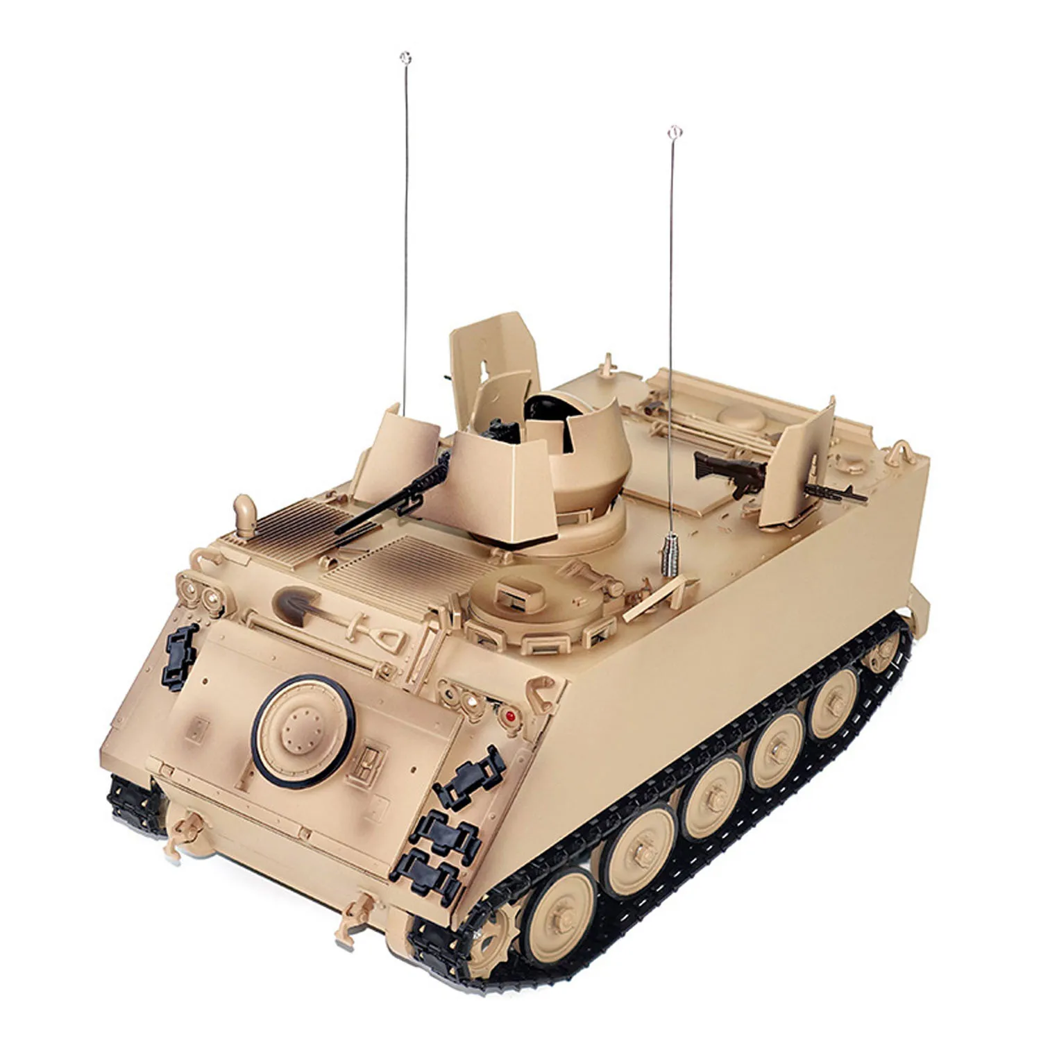 1/16 RTR Tongde RC Tank M2412-B M113A1 ACAV infrarouge 360 tourelle Rotation fumer lumière son radiocommande Panzer modèle électrique