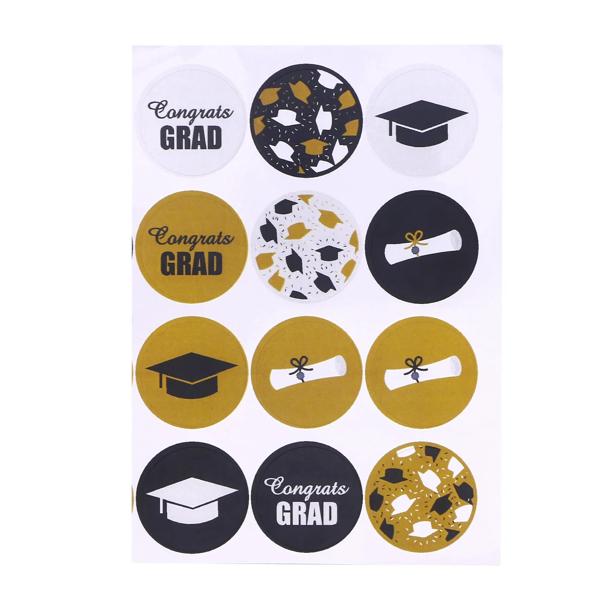 

144Pcs Graduation Certificate Sealing Stickers Round Labels Decorative Sticky Handmade Stickers for Notebooks Furniture Gifts