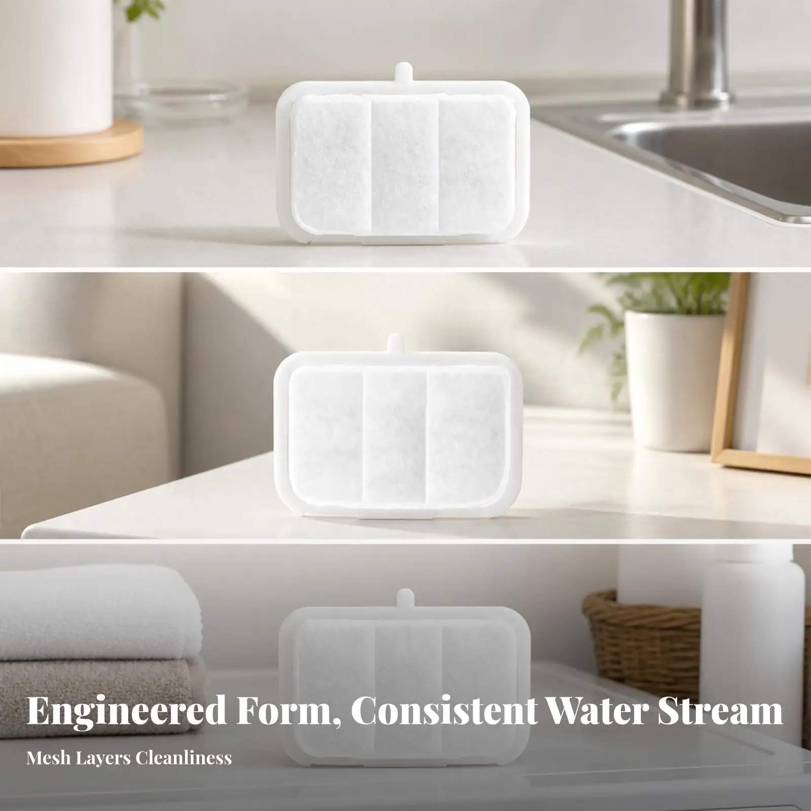 Compatible Smart Hydrator Pro Strainer Pad White Industrial Filter for Pet Water Fountain Cleanup