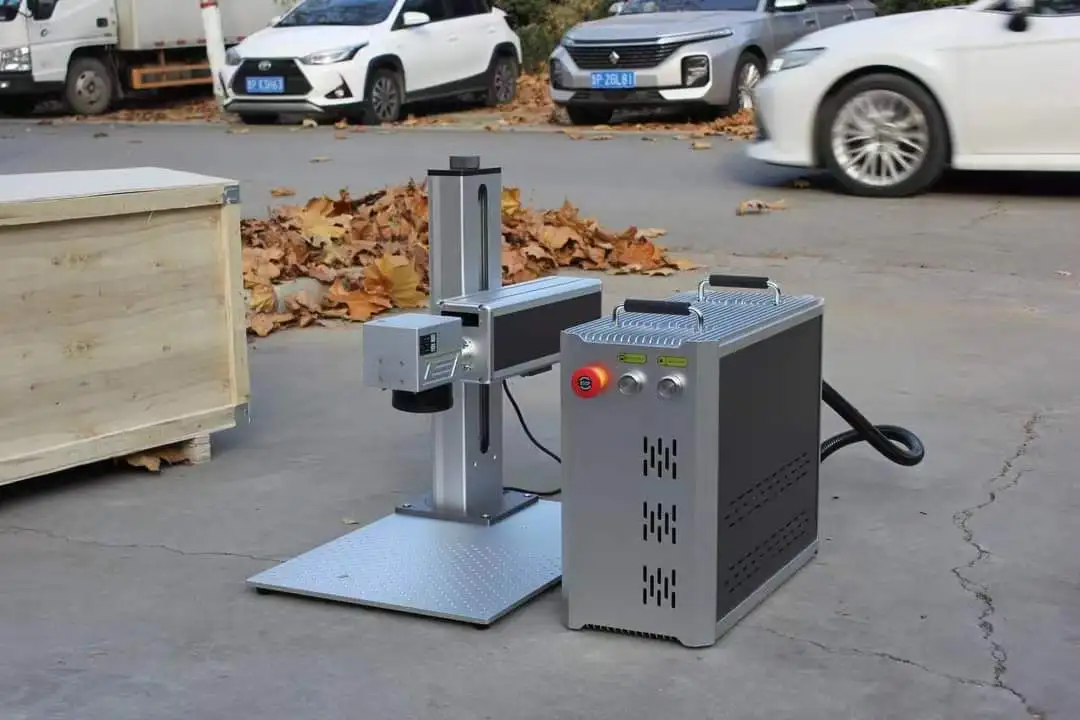 JPT M7 MOPA Fiber Laser Marking Machine for Color Marks on Stainless Steel Metal Desktop 20w 30w RAYCUS Laser Source 0-7000mm/s