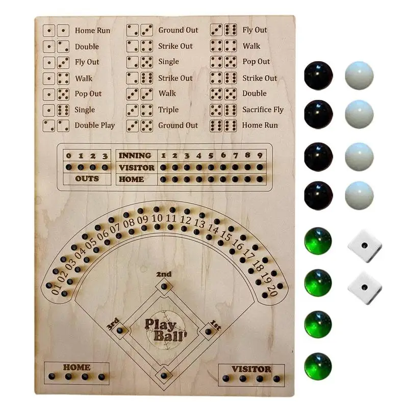 

Бейсбольная настольная игра, Интерактивная деревянная настольная Спортивная настольная игра, подарок на день рождения, Игрушки для раннего развития, игра для мозга для семьи