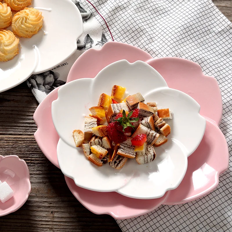 

Ceramic breakfast plate Fruit Western food Steak Vinegar plate Dessert plate Cake