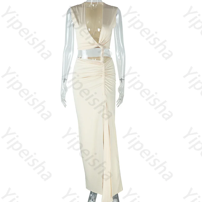 ノースリーブ無地サイドスリットイブニングドレスエレガントセレブリティドレス絶妙な高品質プロムパーティードレス女性カスタマイズ