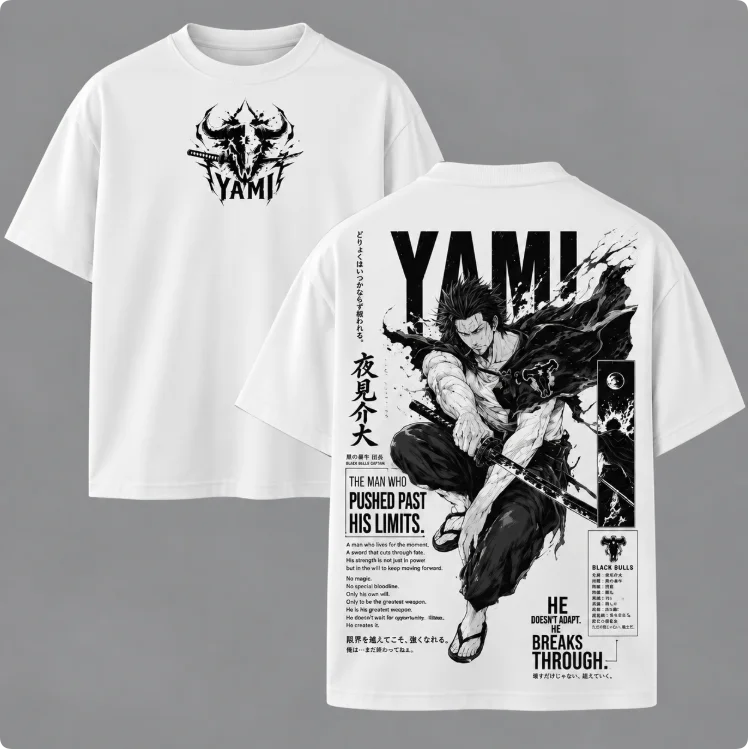 Black Clover Anime T Shirt Yami Sukehiro Oversized Short Sleeve Tee Black Bulls Graphic Streetwear Men Women Casual Tops