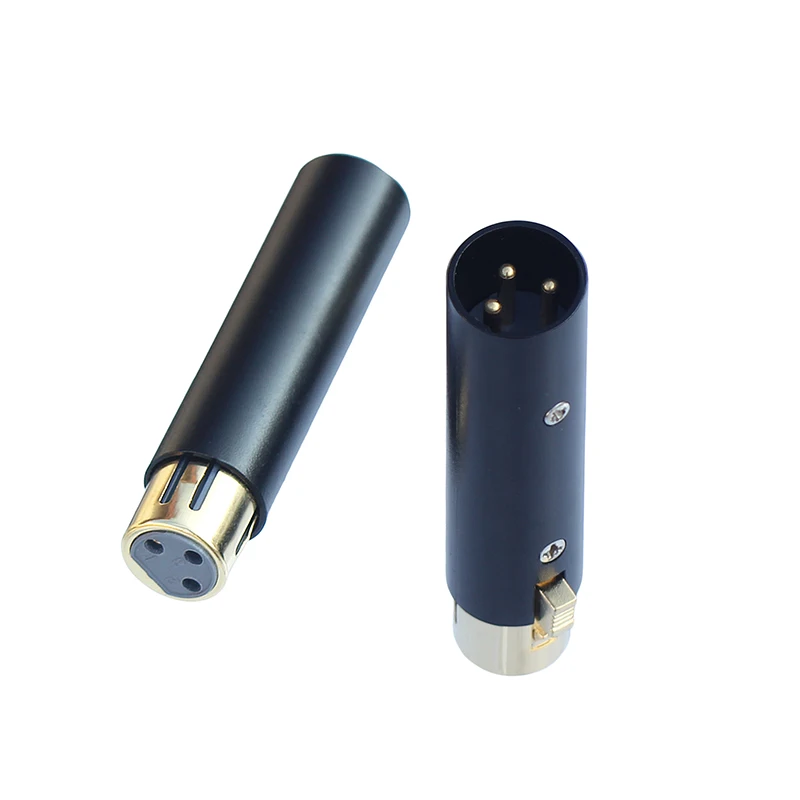 1 sztuka pozłacane XLR adapter M/F 3 Pin męski na żeński złącze Audio