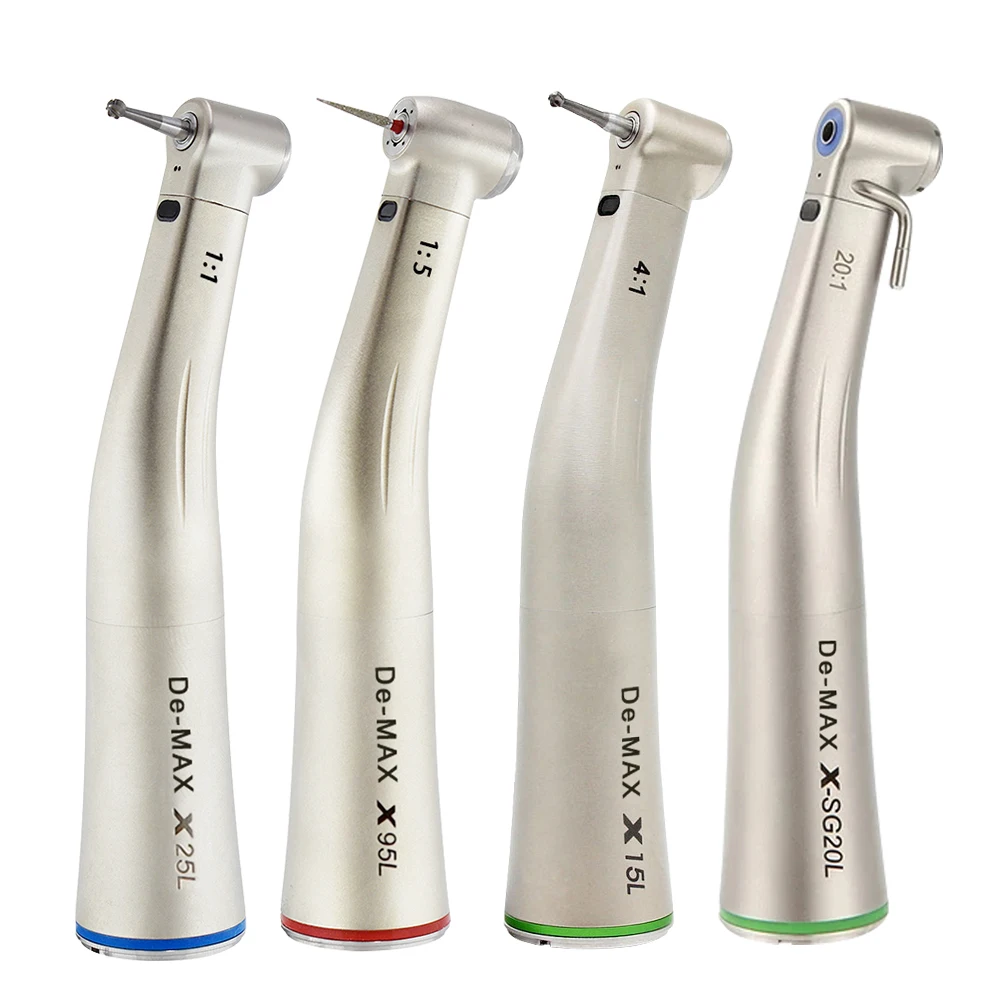 Contra Hoek 1:1/1:5/20:1/4:1 Dental Handstuk Glasvezel Lage Snelheid Hoge Snelheid De-Max x95L Stijl Dental Implant Apparatuur - afbeelding 2