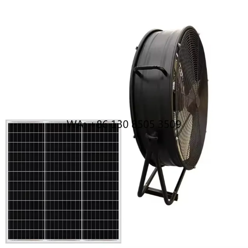 

Strong DC Cooling Fan 24 Inch Cylindrical Solar Powered Industrial Exhaust Ventilation Fan OEM