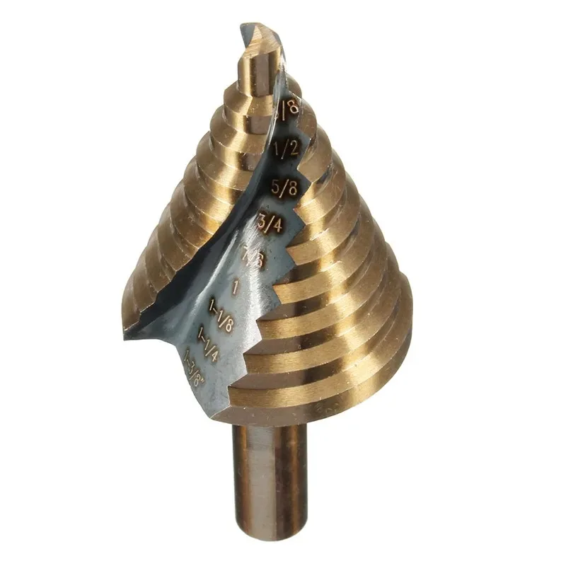 Imagem -06 - Cobalt M42 Passo Bit Grupo Flauta Espiral Ferramentas para Carpintaria Drillpro Broca Adaptador a a 8