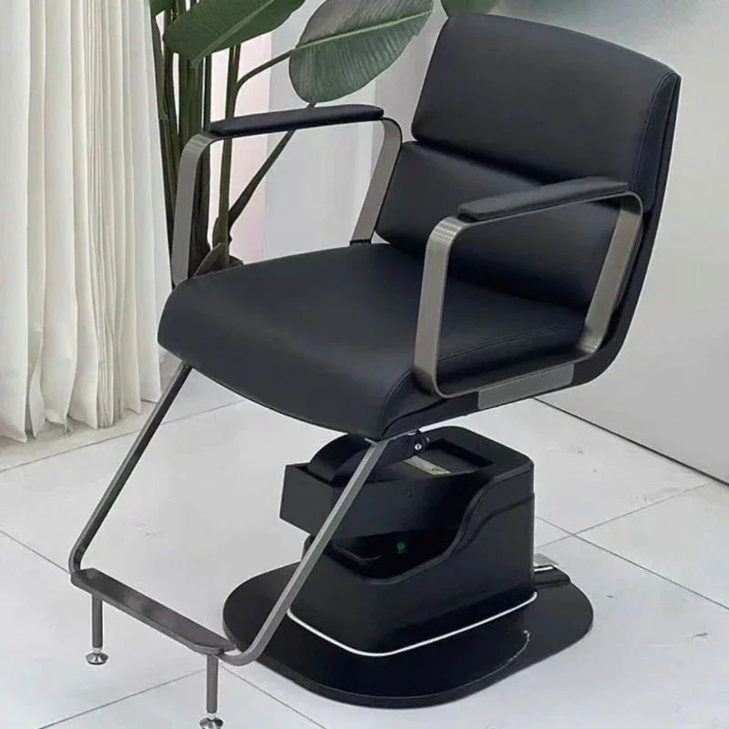 # Swivel Elegant Barber Chair Cushioned Practical Salon Chair Hairdressing Large Capacity Fauteuil Coiffure Barbershop Furniture