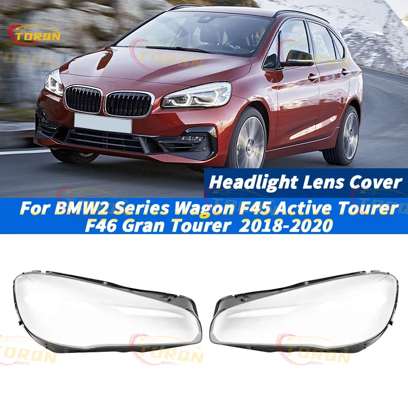 

Car Headlight Lens Cover For BMW 2 Series Wagon F45 Active Tourer F46 Gran Tourer 218i 220i 225i 2018 2019 2020 Headlamp Shade