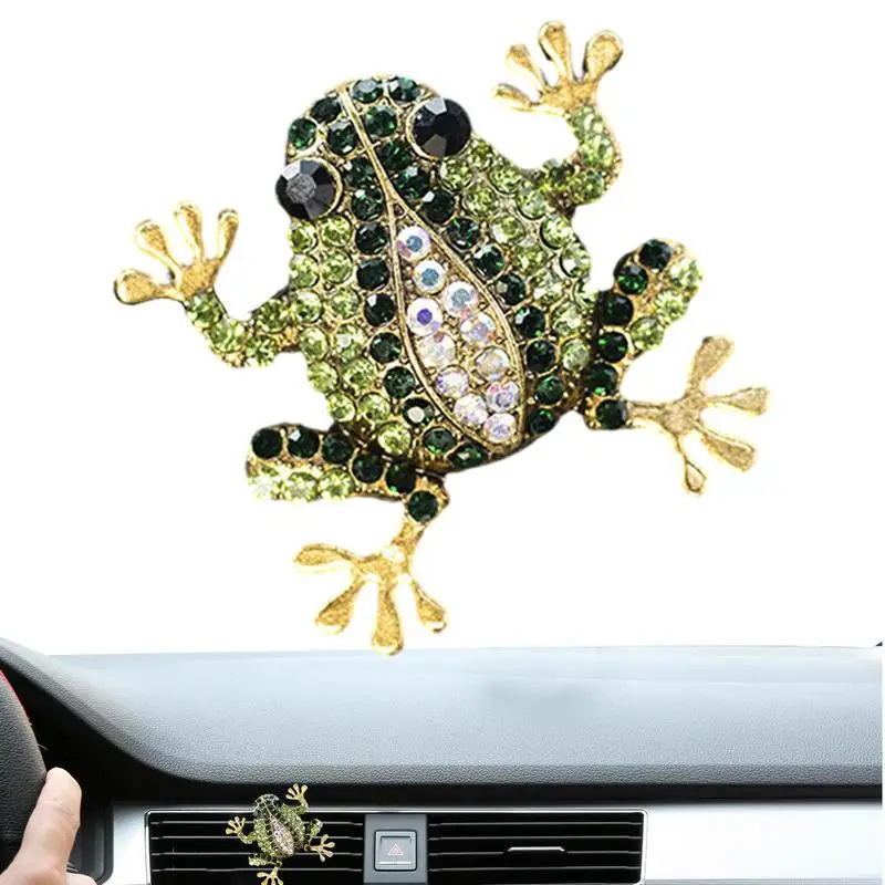 Car Diffuser Vent Clip Frog Shape Alloy Vent Air Freshener Clip Alloy Material Vehicle Interior Decoration For Mini Cars SUVs