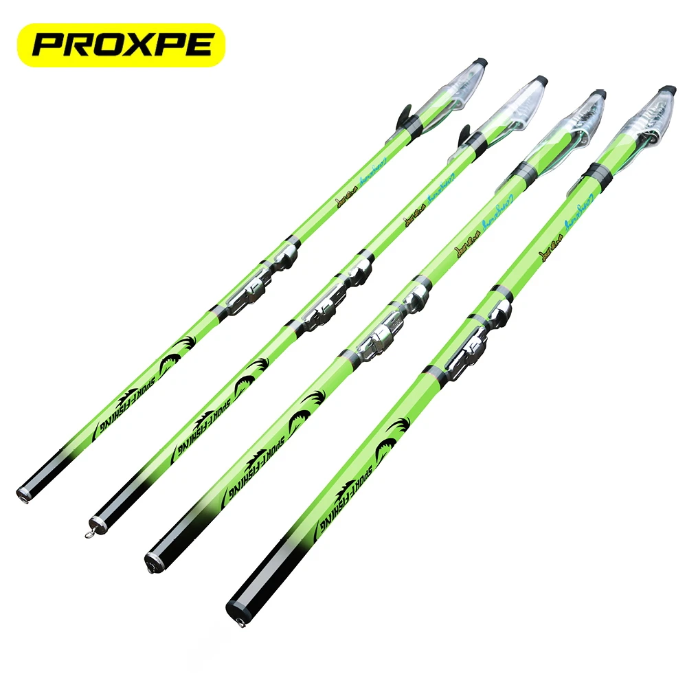 

PROXPE Carbon Fiber 3.6M 4.5M 5.4M 6.3M Spinning Fishing Rod M Power Telescopic Rock Fishing Rod Surf Spinning Carp Feeder Rod