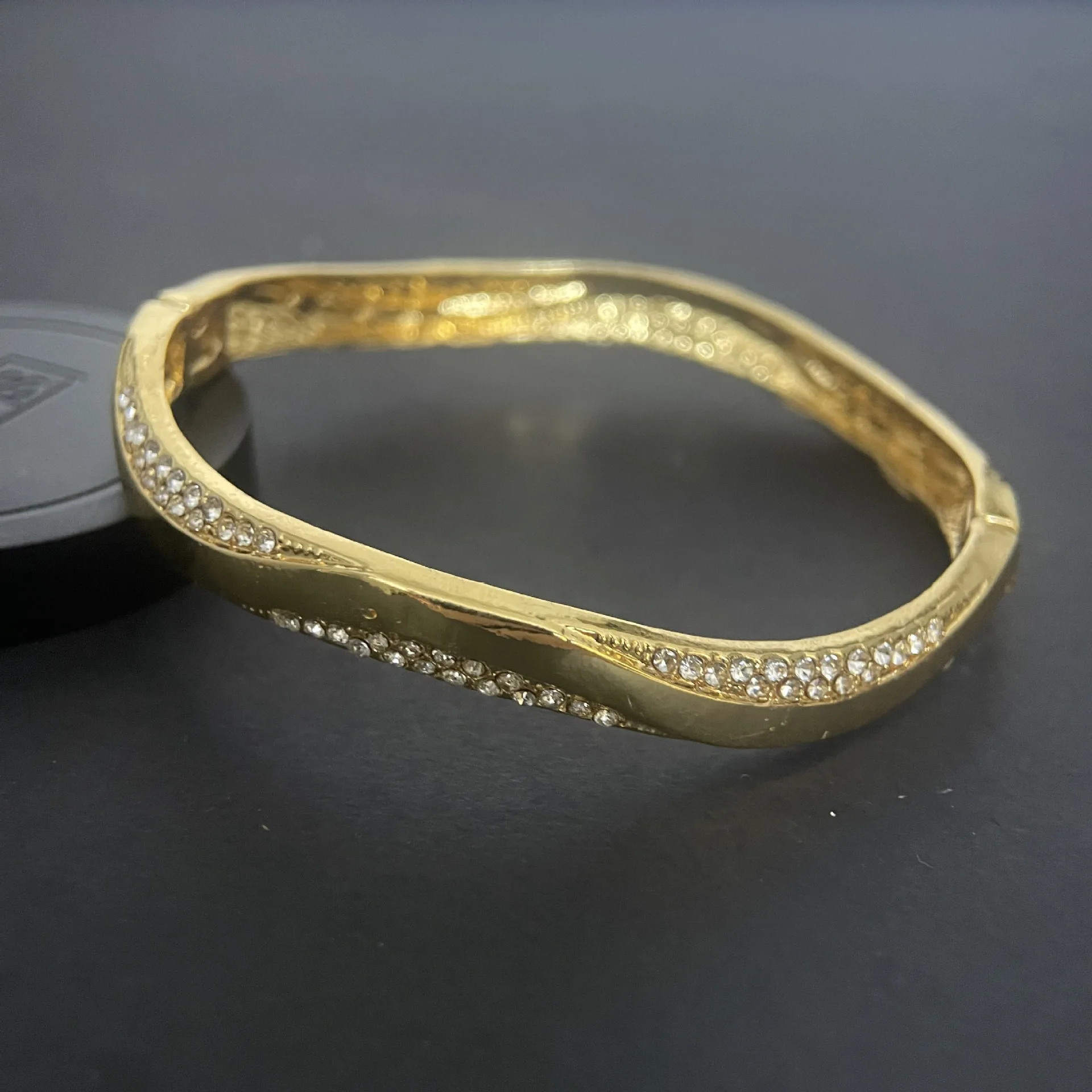 24K buckle bracelet Middle East Dubai jewelry wedding jewelry gold diamond bangles for women