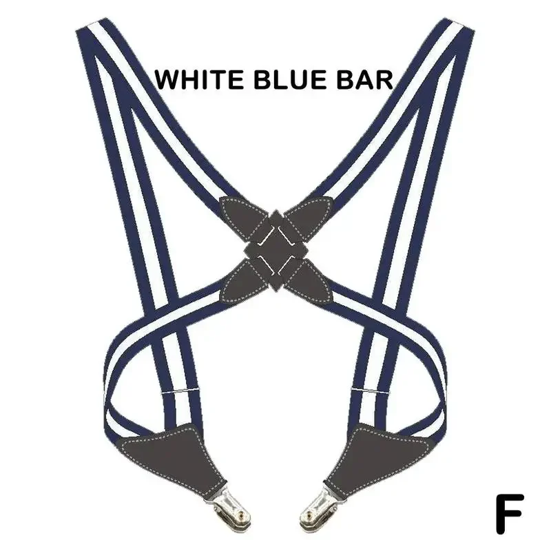 Men's Suspenders Adjustable Braces X Back Shirt Clip Suspender Elastic Belt Trousers Braces Shoulder Strap For Men Women A8F9