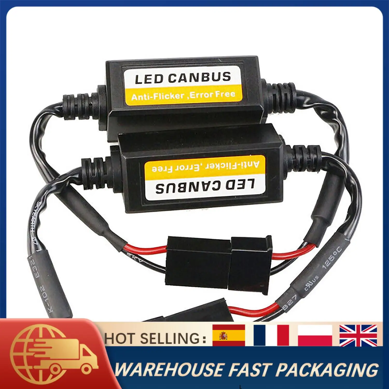 

2PCS H7 LED Headlight Canbus Decoder Anti-Flicker Resistor Error Canceller EMC Adapter for Car Headlamp Retrofit