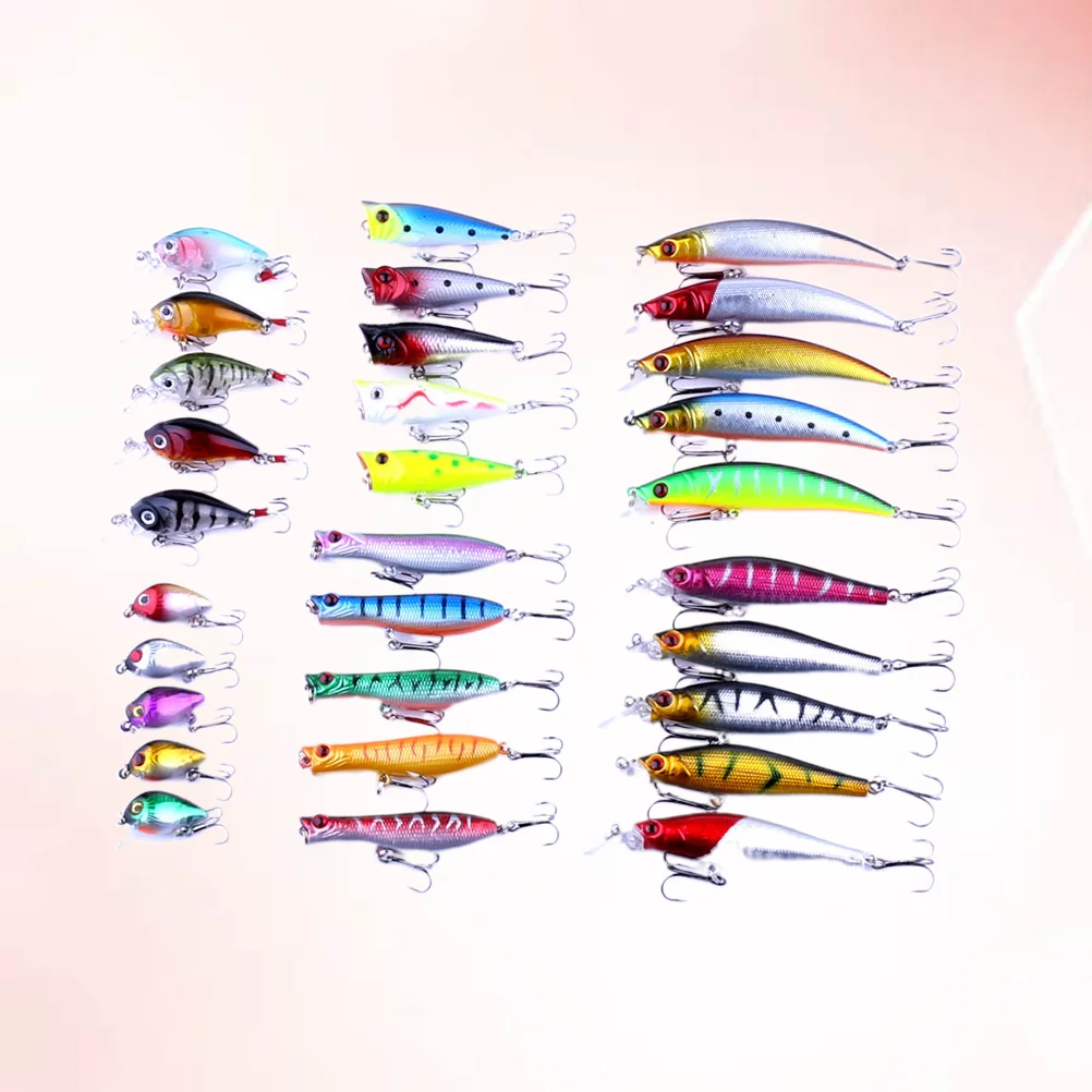 

30Pcs Fishing Lures Metal Fish Shape Reflective Simulation Baits Strong Tear Resistant Effective Fishing Tackle for Carp Bass