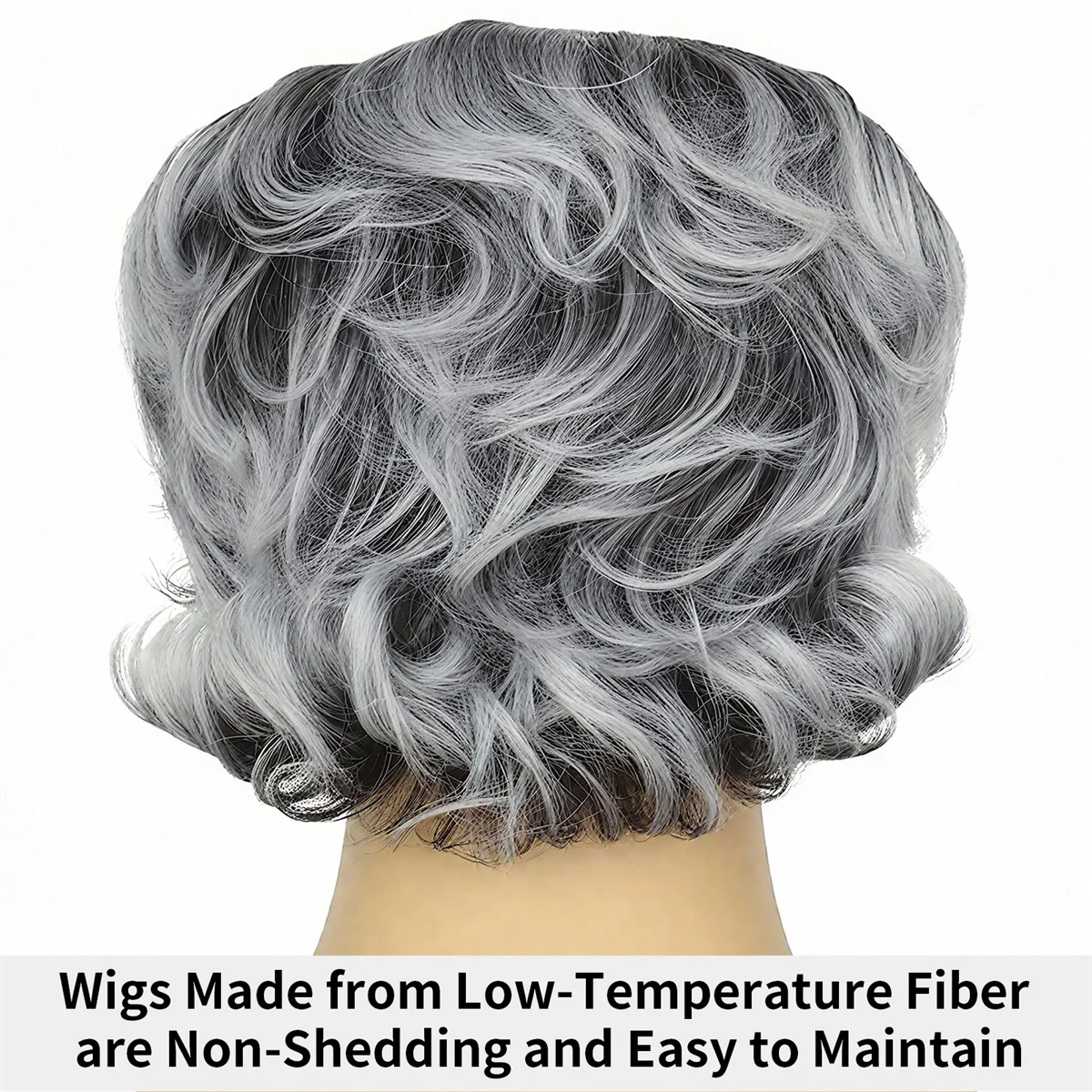 สั้น Curly Old Man หมวกหัวล้านวิกผม Mad สีเทานักวิทยาศาสตร์สังเคราะห์ Balding ฮาโลวีนอะนิเมะคอสเพลย์วิกผมสําหรับผู้ที่ชื่นชอบการเล่นตามบทบาท