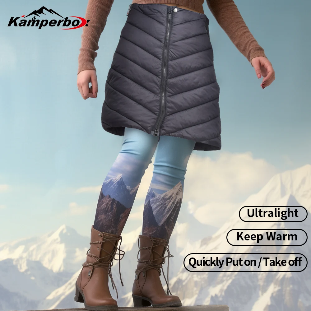 Kamperbox Wintermantel Skirock Outdoor Thermorock Wintersport Beschützer Thermo Damen Kleid Damen Ski