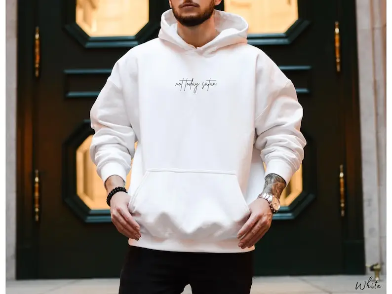 

Не сегодня сатанинские мужские христианские толстовки христианский свитер минимальный свитер с Иисусом толстовка с библейским стихом и его христианские подарки