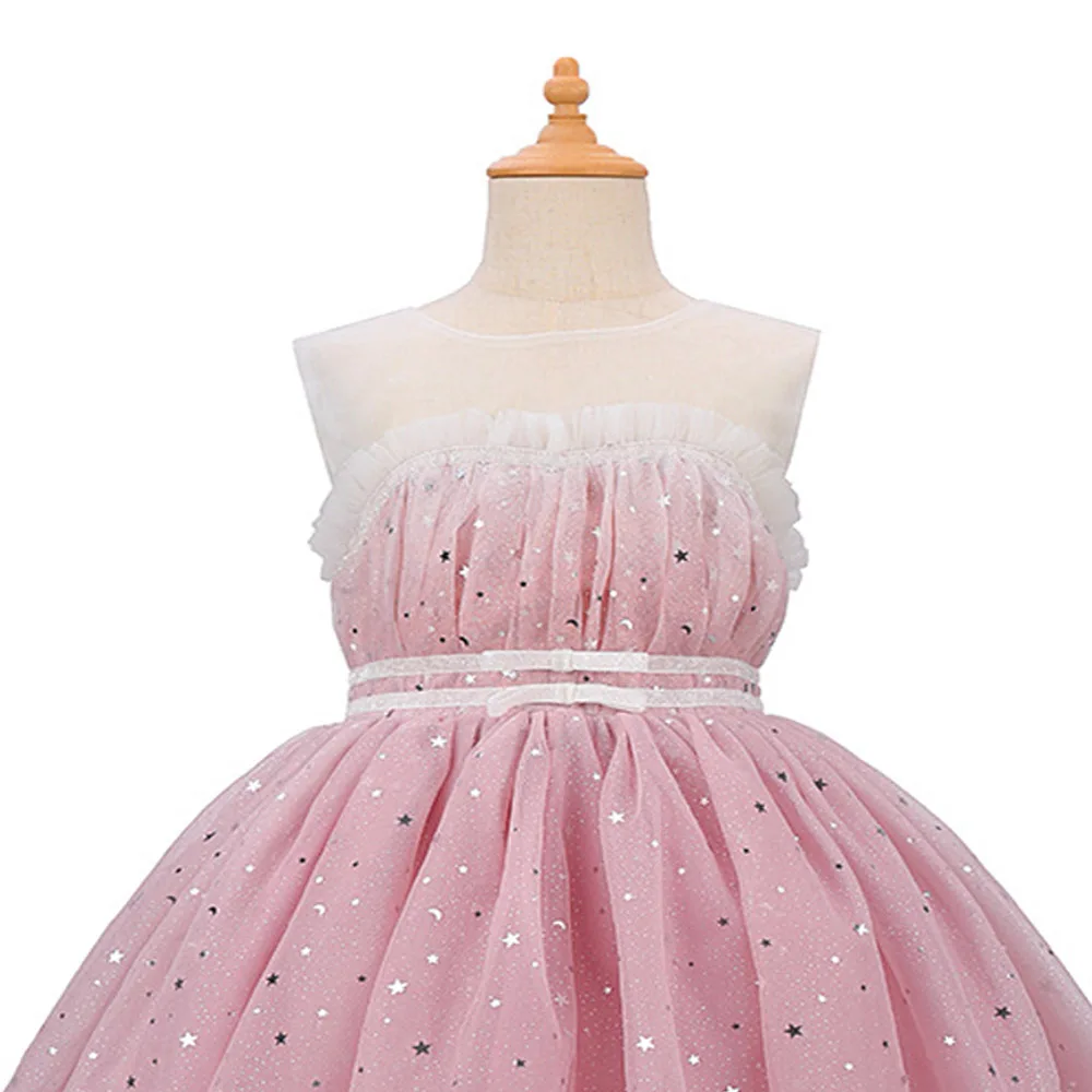 2026 Formal DRess Children's shining wedding dress baby  girl 1 year-old Birthday party dress performance prom gown - view 3