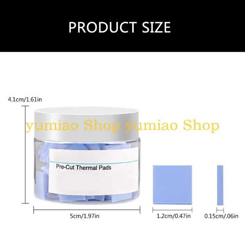 587B 100pcs/50Pcs Silicone Thermal Conductive Pad 12x12mm for CPU GPU Cooling