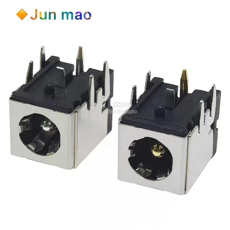 5pcs DC007B DC-007B power notebook socket with copper shell bracket and copper pin core 5.5 * 2.1/2.5mm