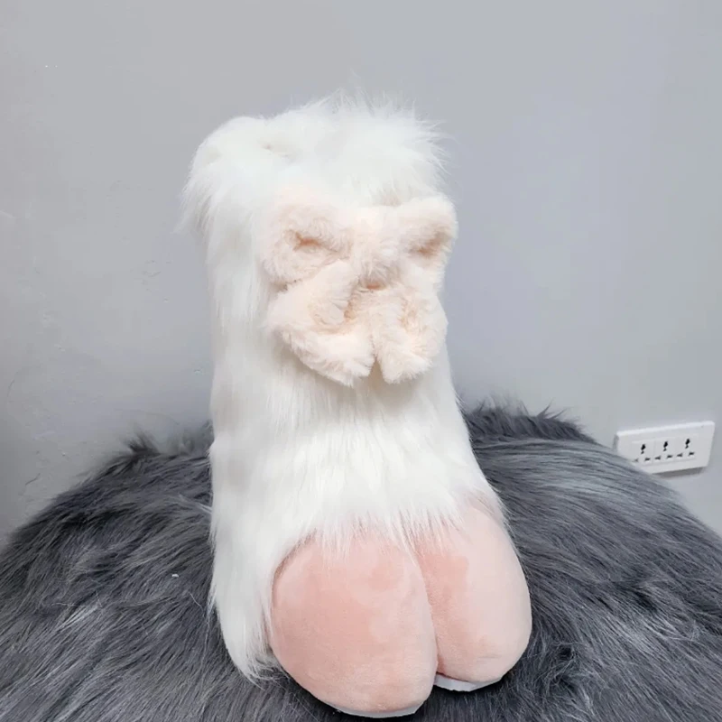 Fursuit Kigurumi Colorful Cat Paws Shoes Cartoon Plush Furry Cosplay Kig Costume Cats Feet Nail Tiger Claws   Lamb's Claw