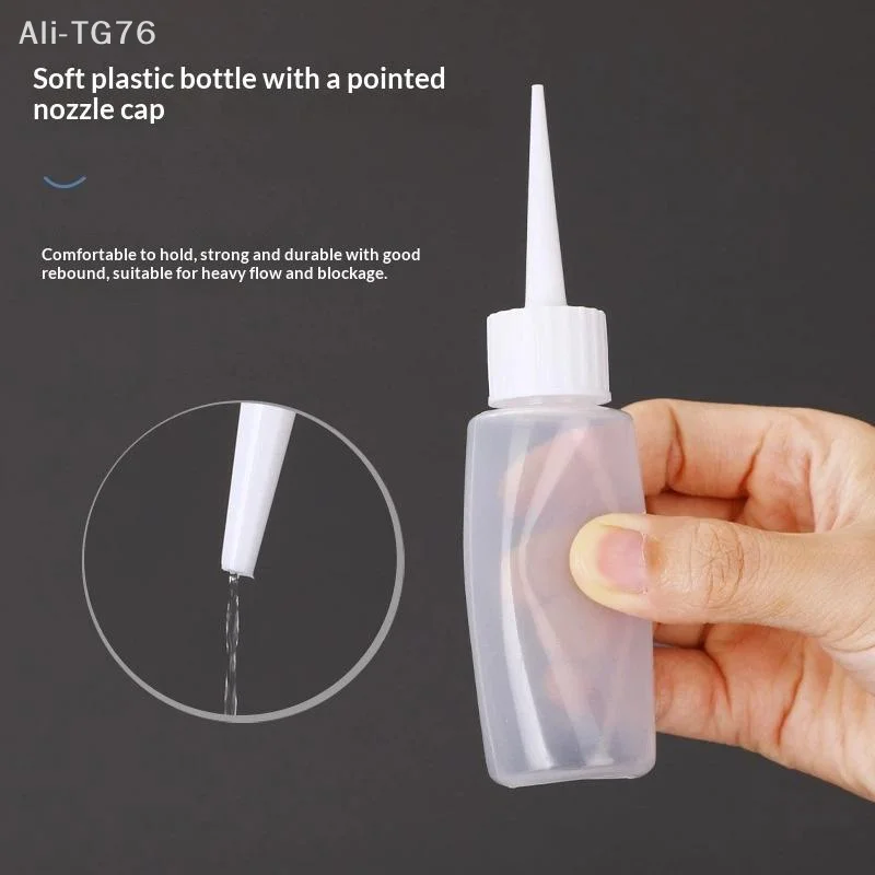 

10Pcs Empty Plastic Squeeze Bottles with Dropping Tube Nozzle Needle for Home Kitchen Liquid Container Dispensers