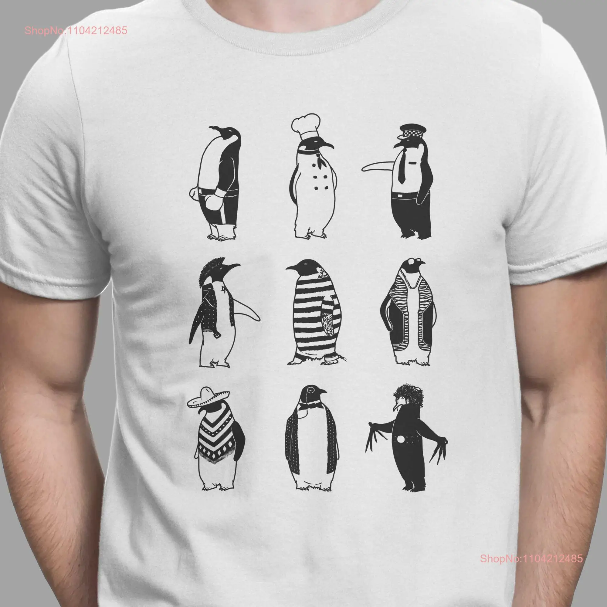 Cute Penguins T shirt quirky animals wildlife birds ocean life nature tee long or short sleeves