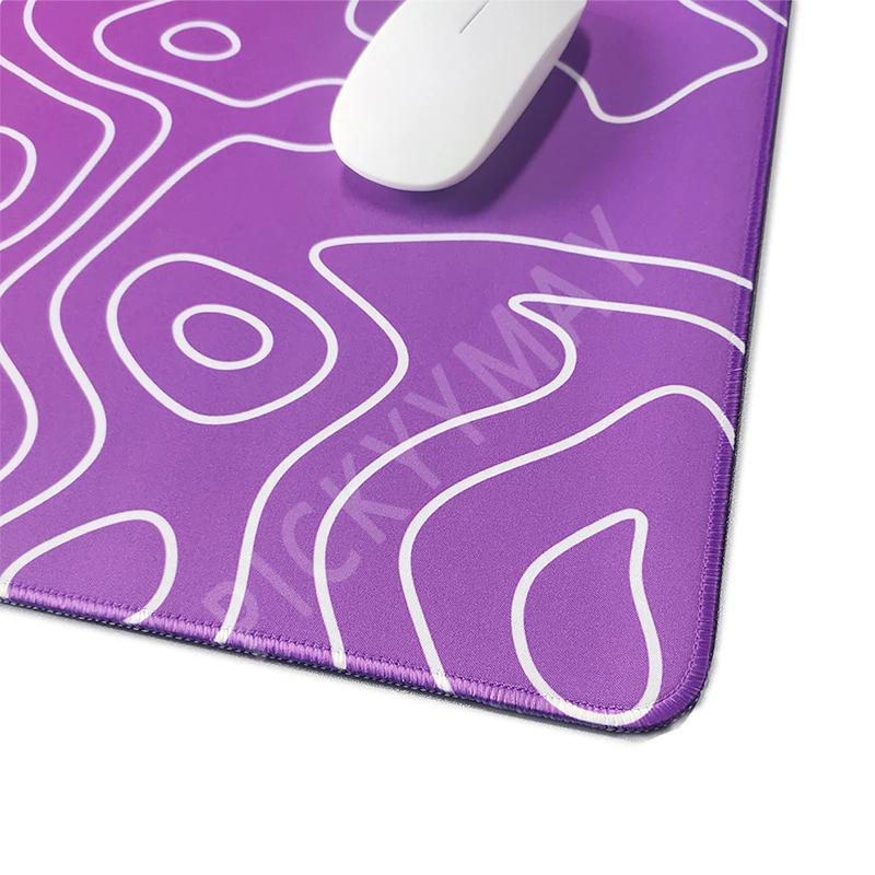 Imagem -03 - Mapa Topográfico Grande Mouse Pad Roxo Gaming Mousepad Grande Computador Mousepad Tapete de Teclado 100x50cm Tapetes de Mesa