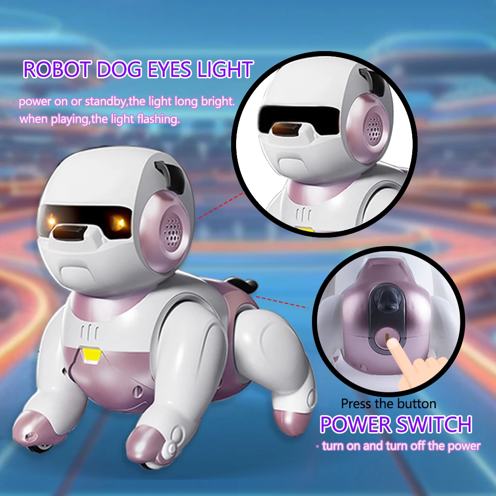Slimme robothond Interactieve elektronische huisdieren Spraak-aanraakbediening Danscommando Muziekverhaal Remote Dog Machine Kinderspeelgoed