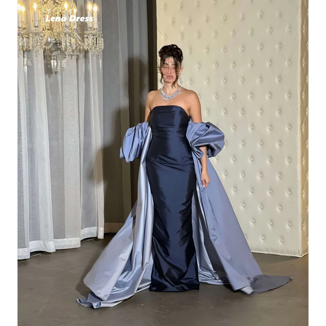 

Lena Satin Luxurious Women's Evening Dresses for Special Occasions Custom Made Off the Shoulders Elegant Womens Party Dresses