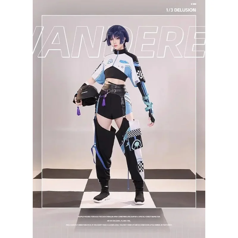 didi 211【Wetrose】 Wanderer Racer Doujin Косплей Игра Genshin Impact SR Повседневная одежда Костюм Scaramouche Хэллоуин didi 211【Wetrose】 Wanderer Racer Doujin Косплей Игра Genshin Impact SR Повседневная одежда Костюм Scaramouche Хэллоуин