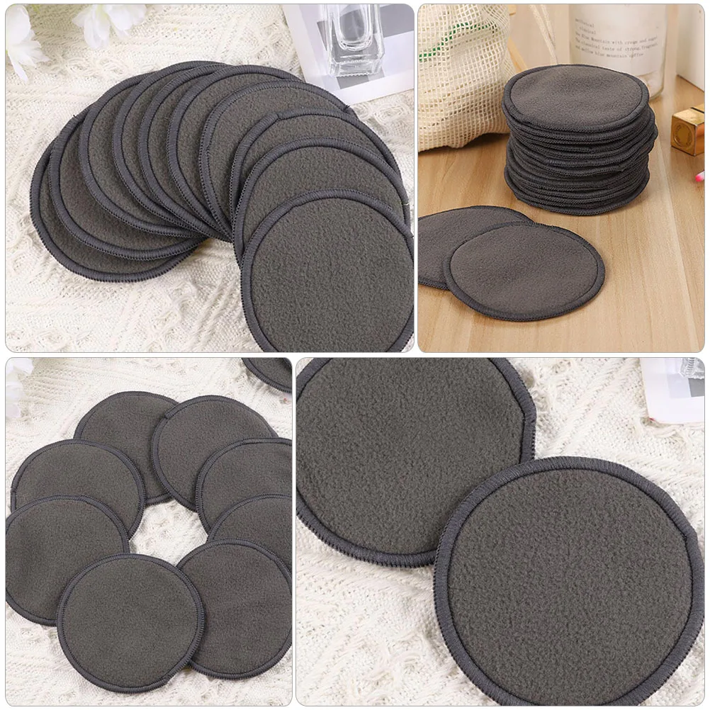 

Bamboo Fiber Makeup Remover Pads Reusable Facial Cleansing Tools Portable Face Washing For Oily Skin Round Fiber Pads