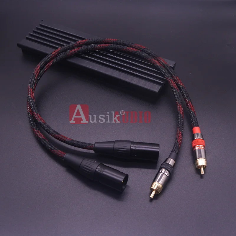 1Pair HIFI RCA to XLR Audio Cable Male To Female ( Male To Male) / 0.3m 0.5m 1m 1.5m 2m 3m 5m / AUSIK AS034