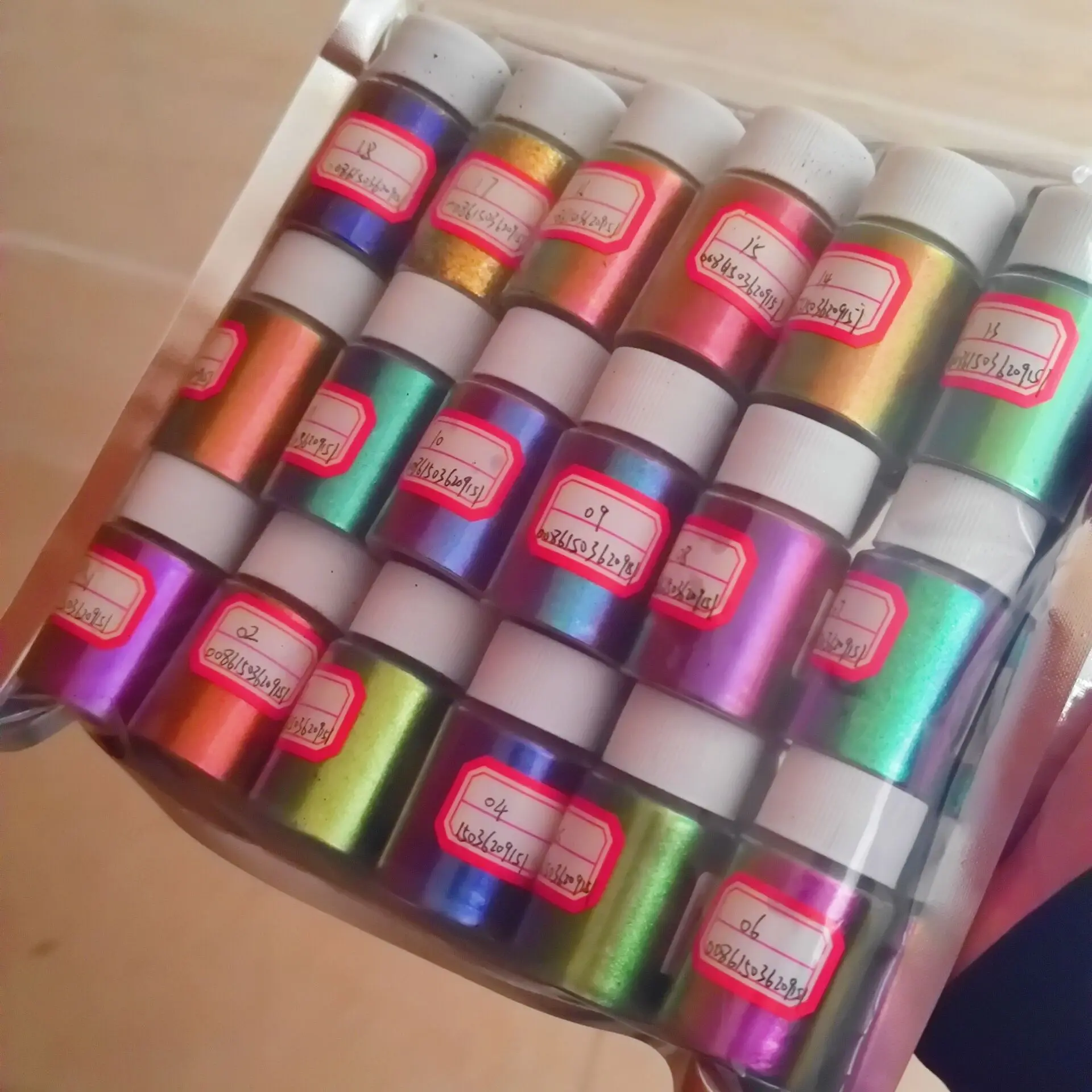 10g Colorshift Chameleon brokatowy proszek do paznokci holograficzny kameleon różowy/niebieski/syrenka chromowany proszek DIY mika proszek do wcierania laserowego — zdjęcie 3